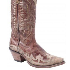Corral Women's Crackle Distressed Antique Saddle Boot R2227